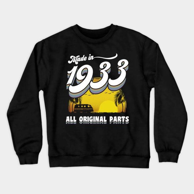 Made in 1933 90th Birthday Gift 90 Years Old 90th Birthday Crewneck Sweatshirt by KsuAnn